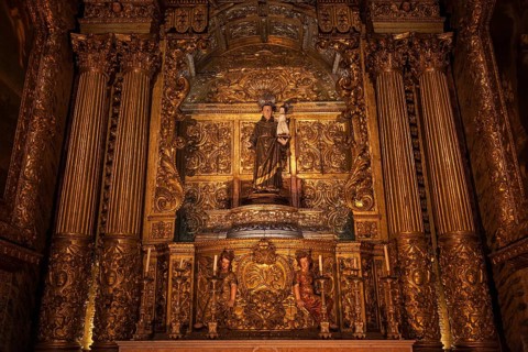 Side chapel in the Jesuit Church, St Rochus Church, Igreja de Sao Roque, Bairo Alto district,