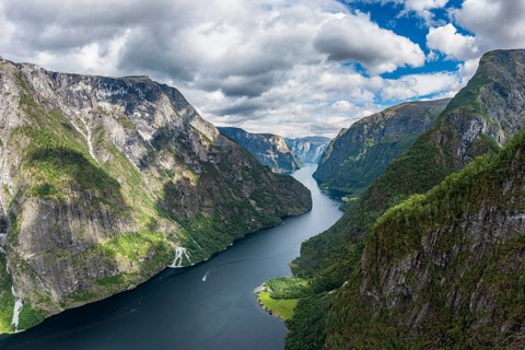 Naeroyfjord, branch of the Sognefjord, Norway, Europe