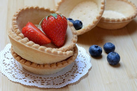 Tartelette, pre-made tartlet base with strawberry and blueberries