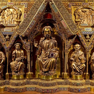 Detail of Elisabeth's shrine, where the bones of Elisabeth once lay, Elisabeth Church, Marburg an