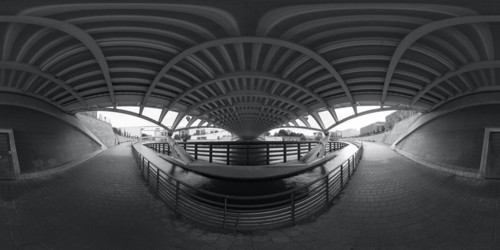 Crown Prince Bridge in 360Â° Panorama, Berlin, Germany, Europe