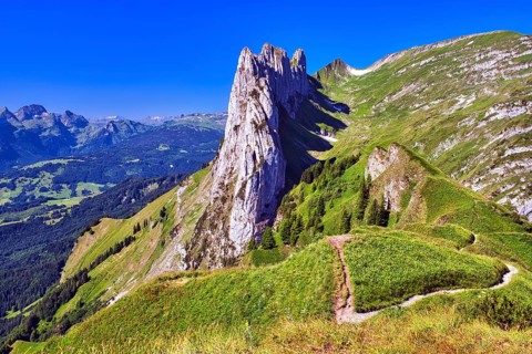 Kreuzberge, Chrüzberg, in the Alpstein, Appenzell Alps, Canton St. Gallen, Switzerland, Europe