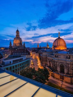Evening view over Dresden's Old Town