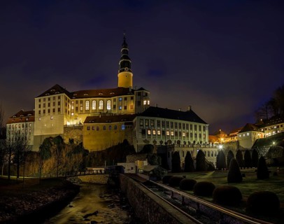 Weesenstein Castle by night