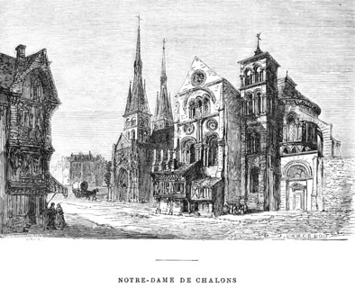 Church Notre-Dame de Châlons-en-Champagne, Champagne countryside, France, Le Rhin, Victor Hugo,
