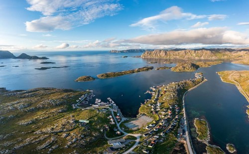 Fishing village Gjesvaer, Mageroya, Nordkapp, Troms og Finnmark, Norway, Europe