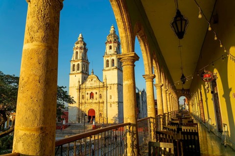 Cathedral church of Our Lady of the Immaculate Conception, Campeche city, Campeche State, Mexico,