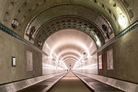 Elbtunnel, Port, Hamburg, Germany, Europe