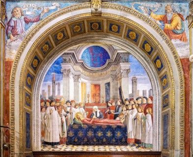 Burial of Saint Fina in San Gimignano, Fina da San Gimignano, patron saint of the town, chapel,