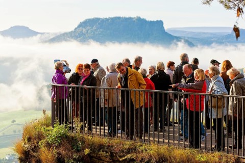 Tourists on the bastion view