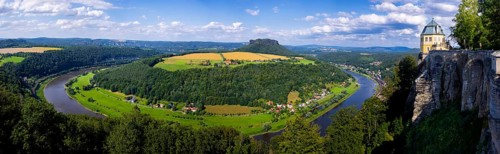Königstein Fortress is one of the largest mountain fortresses in Europe and is located in the