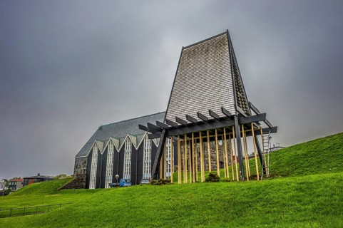 Christianskirkjan (Christian's Church), modern church building, KlaksvÃ­k, Faroe islands, Denmark,