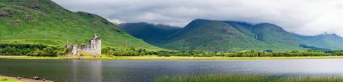 Panorama of Kilchurn Castle, Loch Awe, Argyll and Bute, Scotland, UK