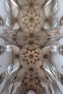 Ceiling vault of the Basilica Sankt Kastor, Koblenz, Rhineland-Palatinate, Germany, Europe