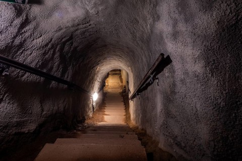 The total length of the passages under Geithain is 1100 m, of which 412 m are currently accessible.