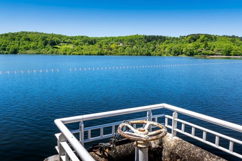 Leisure center of Lac Des Montagnes close to Mazamet city in France
