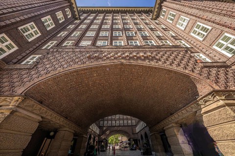 Chilehaus from the outside, Hamburg, Germany, Europe