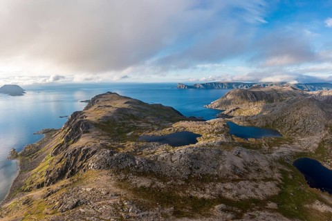 Landscape of Mageroya Island, Nordkapp, Troms og Finnmark, Norway, Europe