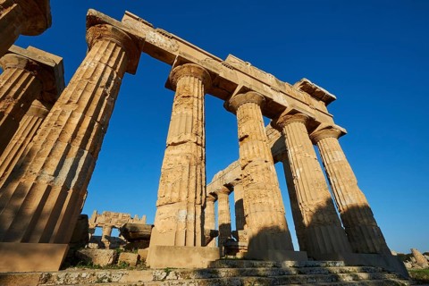 Super wide angle shot, Temple E, Hera Temple, Selinunte, Archaeological Site, Temple, Southwest