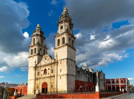 Cathedral church of Our Lady of the Immaculate Conception, Campeche city, Campeche State, Mexico,