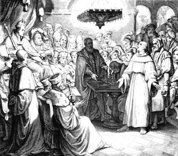 Martin Luther in front of Emperor and Empire in 1521, Emperor Charles, clergy, electors, Cardinal