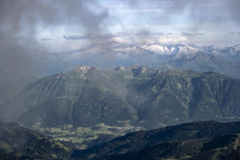 Dramatic mountain landscape, view from Hochkönig, Salzburger Land, Austria, Europe
