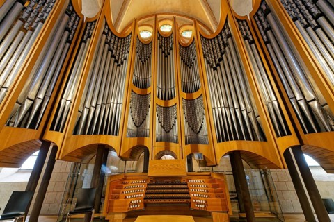 Klais organ, Limburg Cathedral of St. George or Georgsdom, Limburg an der Lahn, Hesse, Germany,