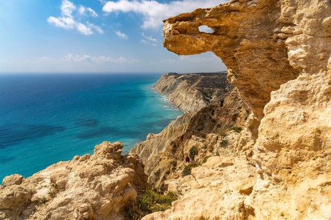 The cliffs of Cape Aspro near Pissouri, Cyprus, Europe