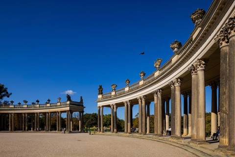 Sanssouci Palace, Royal Summer Palace with 18th century furniture and famous vineyard terraces
