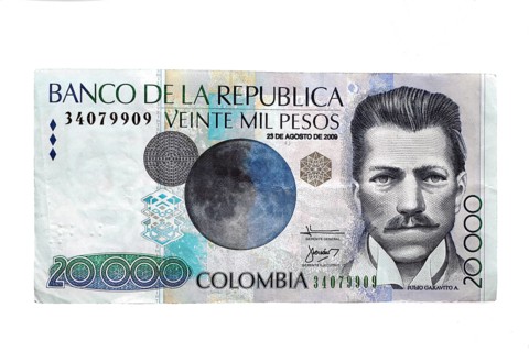 Colombian pesos, banknotes, Colombia, South America