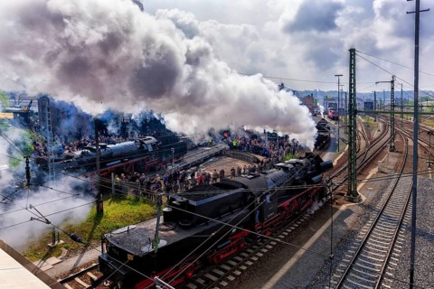 Dresden Steam Locomotive Meeting, 11 to 13 April 2014, around the Dresden-Altstadt depot, Numerous