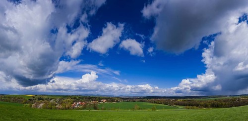 Landscape near Zuschendorf with country castle