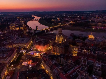 Dresden Old Town in the Evening