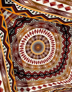 Tribal art background composition, vector illustration