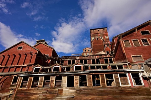 Historic Kennecott Copper Mine in the Wrangell, St. Elias National Park, Alaska, USA, North America