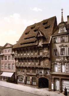 Huneborstelsche Haus, stood at Sack 5, in 1901 it was moved to Burgplatz, Brunswick, Lower Saxony,