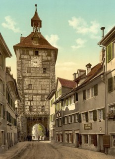 Schnetztor in the old town of Constance, Baden-Württemberg, Historic, digitally enhanced