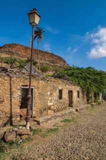 Buildings in picturesque old town of Ciudad Velha. Cidade Velha. Santiago. Cabo Verde. Africa