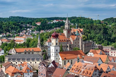 Sigmaringen Castle, Hohenzollern Castle, former princely residence and administrative seat of the