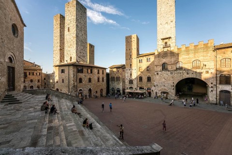 Piazza del Duomo, San Gimignano, Province of Siena, Tuscany, Italy, UNESCO World Heritage Site,