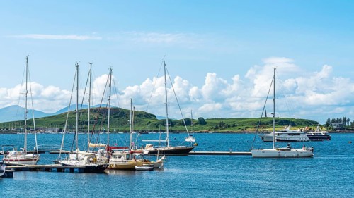 Oban Bay and Marina, Oban, Argyll and Bute, Scotland, UK
