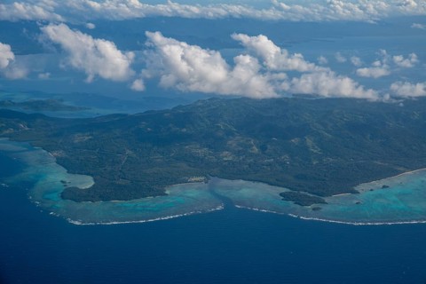 Aerial of Vanua Levu, Fiji, South Pacific, Oceania