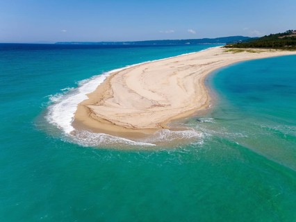 Aerial view, Cape Possidi, Kassandra, Chalkidiki, Greece, Europe