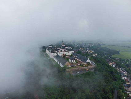 Augustusburg in fog and rain