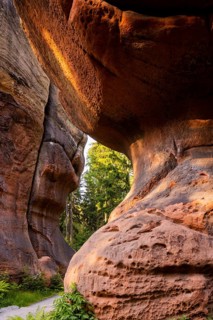 The Kelchstein is a mushroom rock in the Zittau Mountains near Oybin in Saxony and is part of the