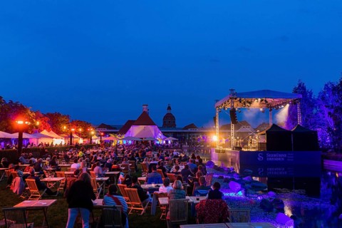 The Seebühne Dresden a new place for art, culture and enjoyment. On the Seebühne in the