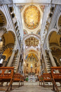 Nave, choir and dome, Cathedral, Cattedrale Metropolitana Primaziale di Santa Maria Assunta,