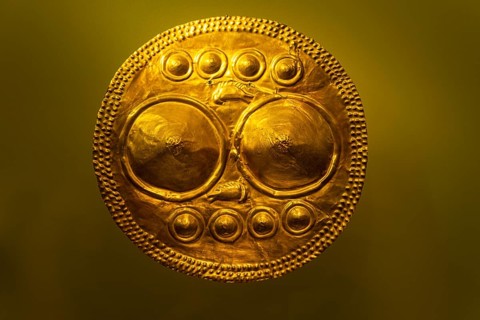 Artefacts in the gold museum, Bogota, Colombia, South America