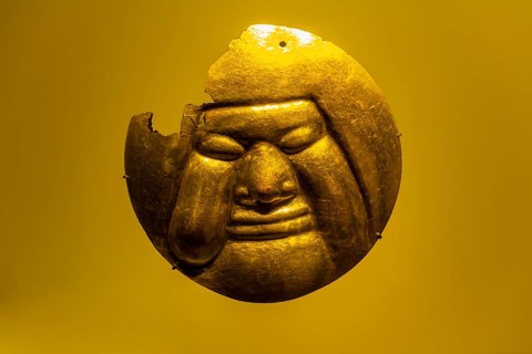 Artefacts in the gold museum, Bogota, Colombia, South America