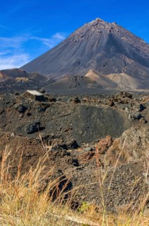 Stonehouse near vulcano on Fogo. Cabo Verde. Africa